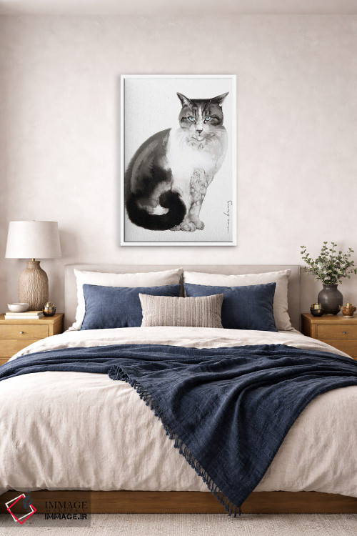 تابلو دکوراتیو افسون گربه اثر سو بنگ لیم - D5W