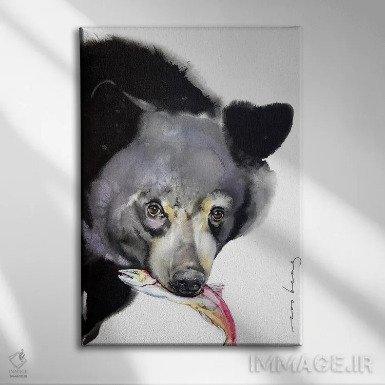 تابلو دکوراتیو ماهیگیر باشکوه اثر سو بنگ لیم - نمای روبهرو روی دیوار