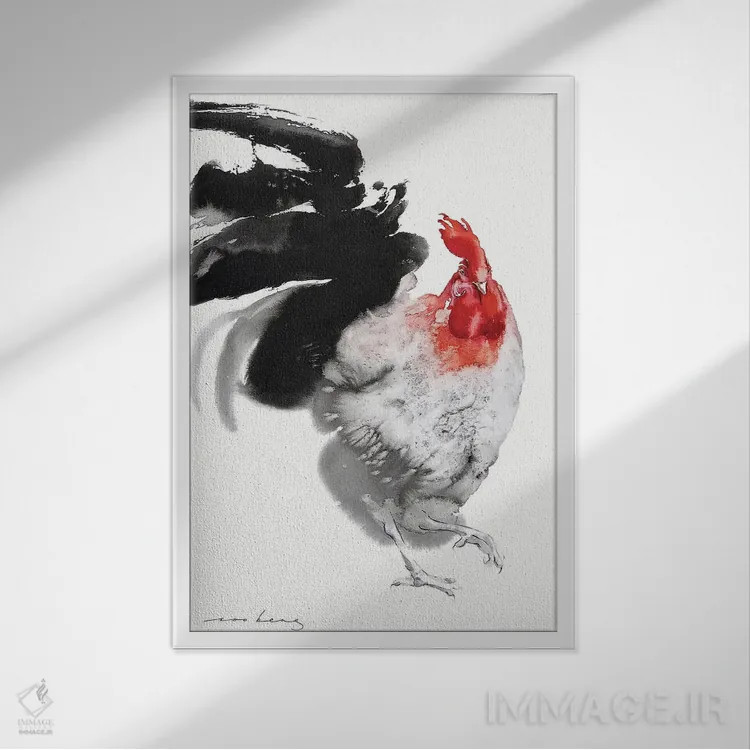 تابلو دکوراتیو گام برتر ۵ اثر سو بنگ لیم - نمای قابدار سفید