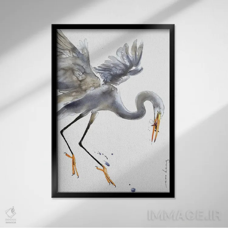 تابلو دکوراتیو هنرمندی اگرت اثر سو بنگ لیم - نمای قابدار مشکی