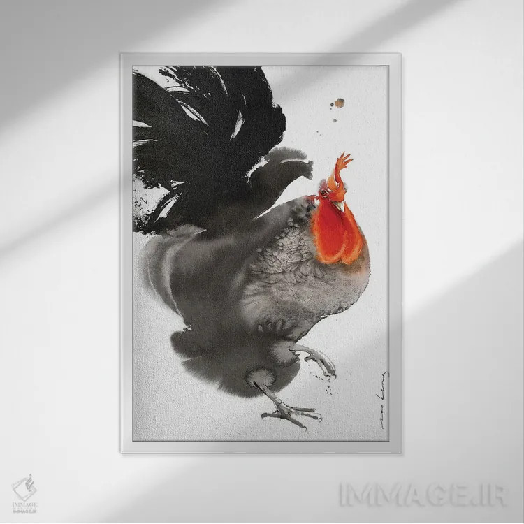 تابلو دکوراتیو گام برتر ۶ اثر سو بنگ لیم - نمای قابدار سفید