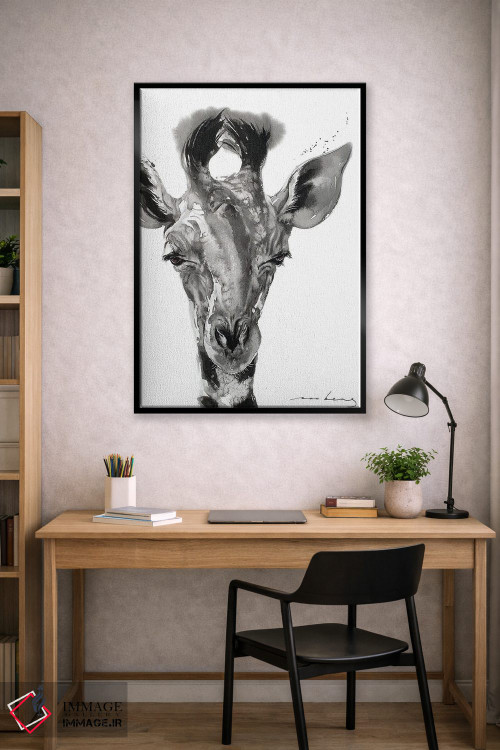 تابلو دکوراتیو زرافه اثر سو بنگ لیم - D3B
