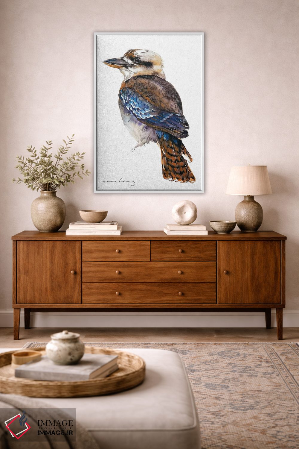 تابلو دکوراتیو کاکابورا اثر سو بنگ لیم - D3W