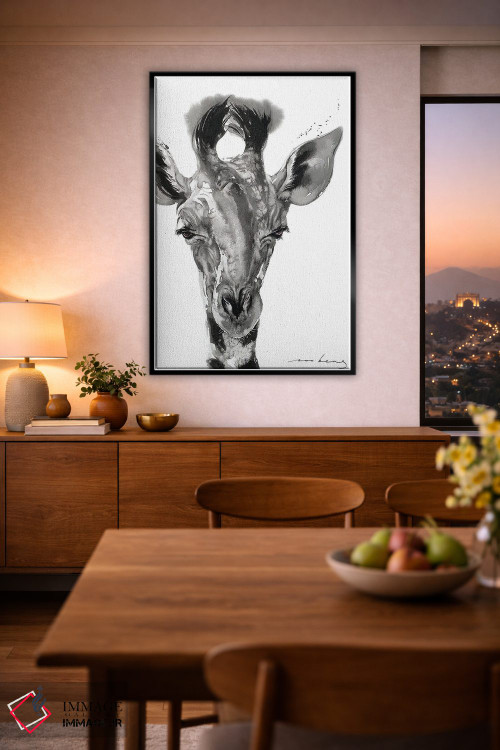 تابلو دکوراتیو زرافه اثر سو بنگ لیم - D4B