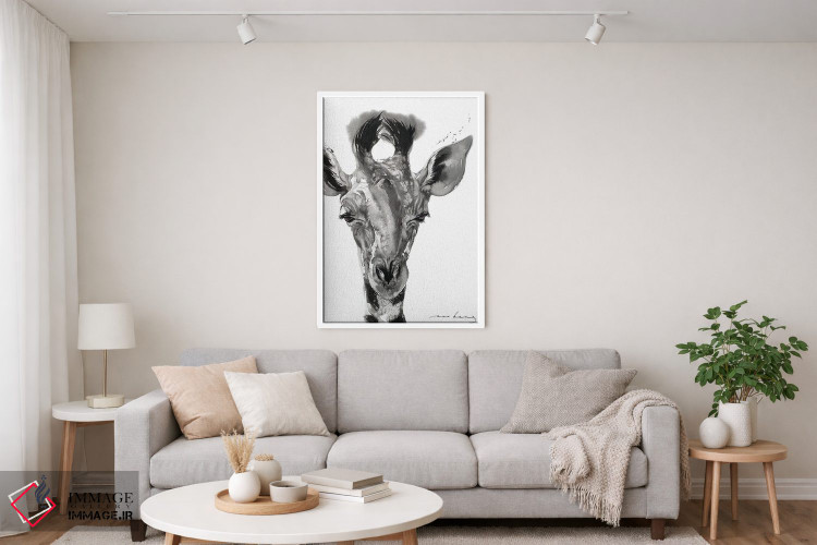 تابلو دکوراتیو زرافه اثر سو بنگ لیم - D5W