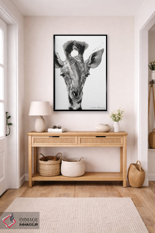 تابلو دکوراتیو زرافه اثر سو بنگ لیم - D6B