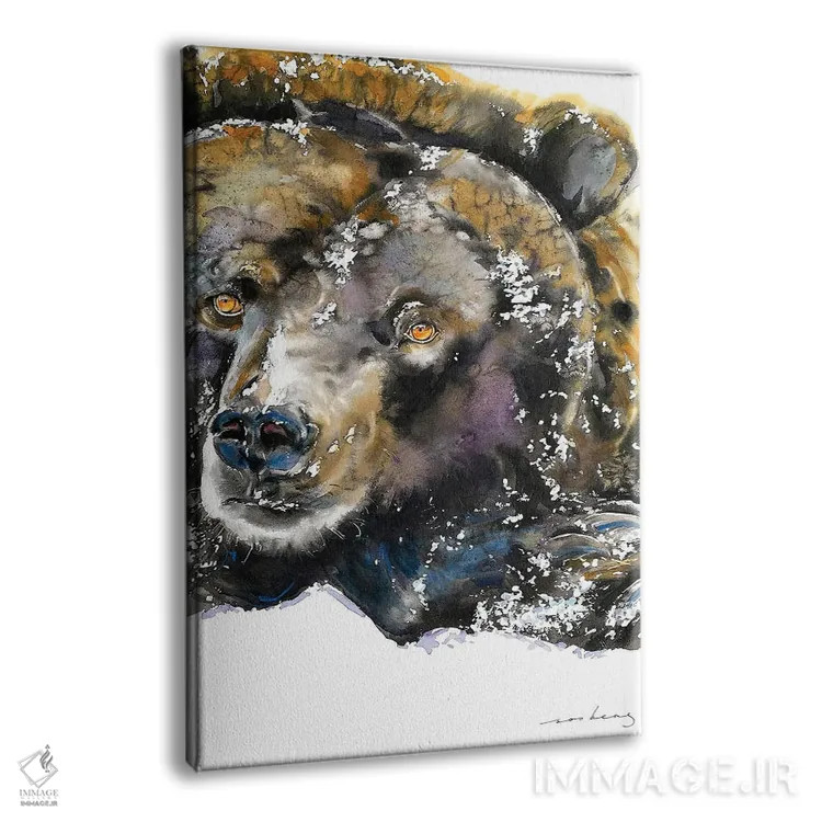 تابلو دکوراتیو خرس راحت و گرم اثر سو بنگ لیم - نمای پرسپکتیو محصول