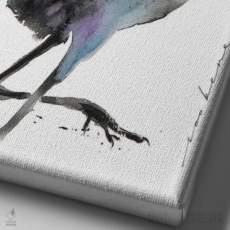 تابلو دکوراتیو رقص باشکوه اثر سو بنگ لیم - نمای نزدیک بافت بوم