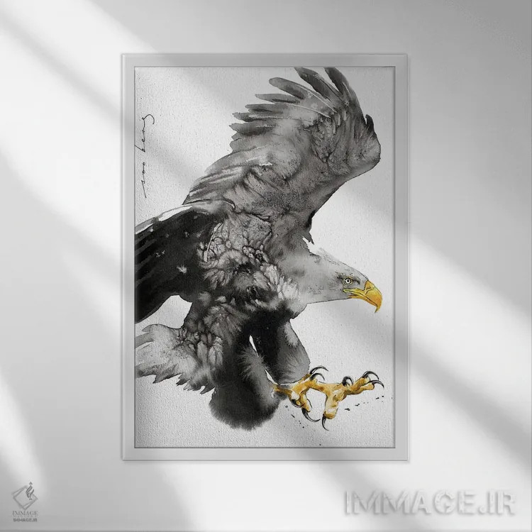 تابلو دکوراتیو قدرت بال ها اثر سو بنگ لیم - نمای قابدار سفید