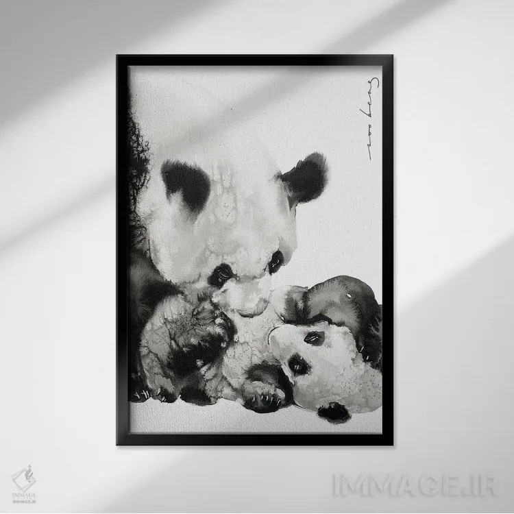 تابلو دکوراتیو پیوند شاد اثر سو بنگ لیم - نمای قابدار مشکی