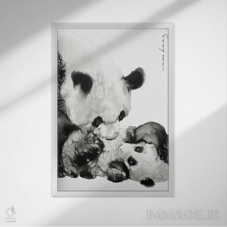 تابلو دکوراتیو پیوند شاد اثر سو بنگ لیم - نمای قابدار سفید