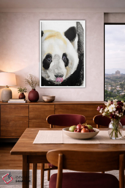 تابلو دکوراتیو پاندای شیطون اثر سو بنگ لیم - D3W