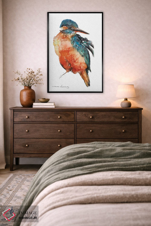 تابلو دکوراتیو پرنده زیبا اثر سو بنگ لیم - D5B