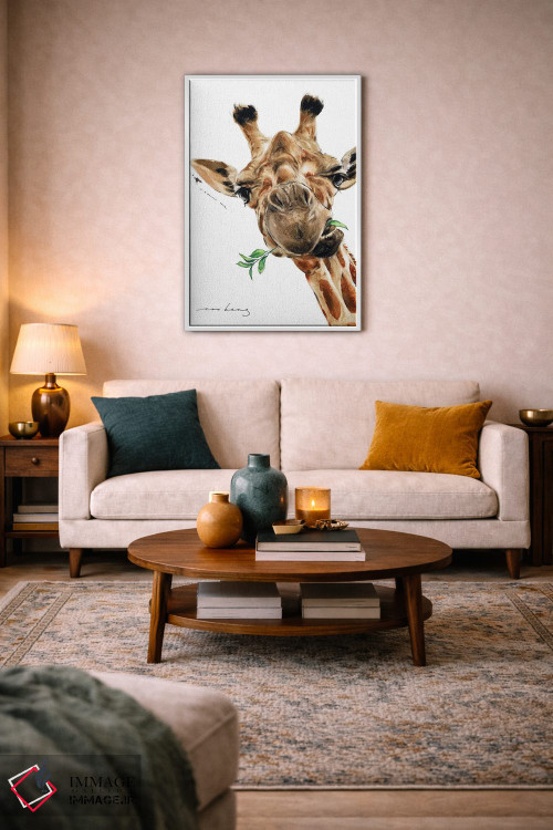 تابلو دکوراتیو زرافه گرسنه اثر سو بنگ لیم - D2W