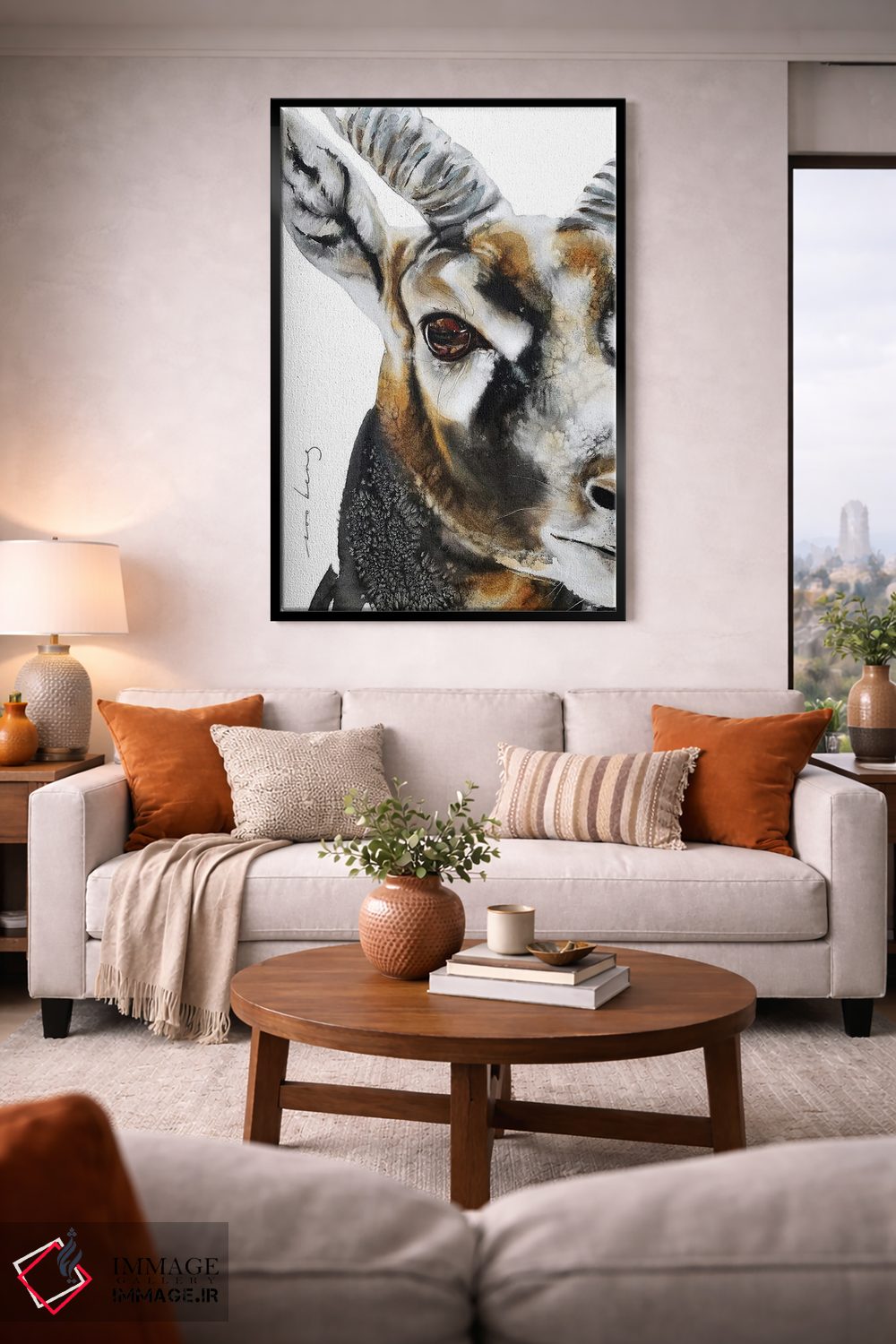 تابلو دکوراتیو غریزه بز کوهی اثر سو بنگ لیم - D2B