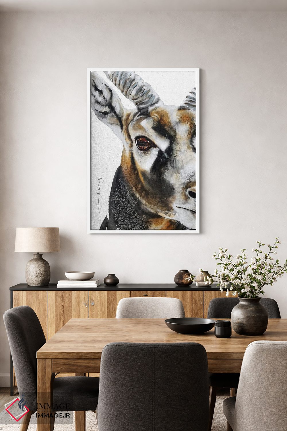 تابلو دکوراتیو غریزه بز کوهی اثر سو بنگ لیم - D3W