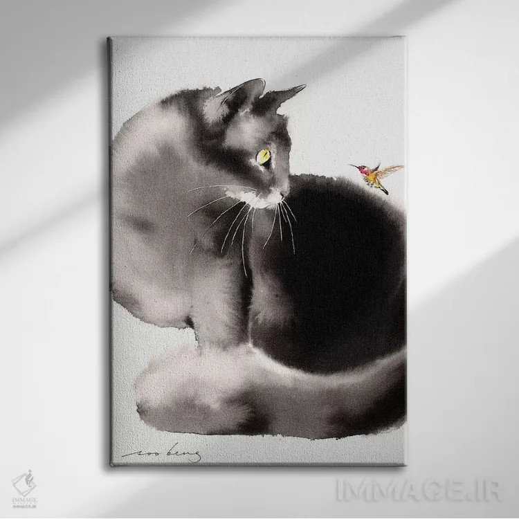 تابلو دکوراتیو هممم... ۲ اثر سو بنگ لیم - نمای روبهرو روی دیوار