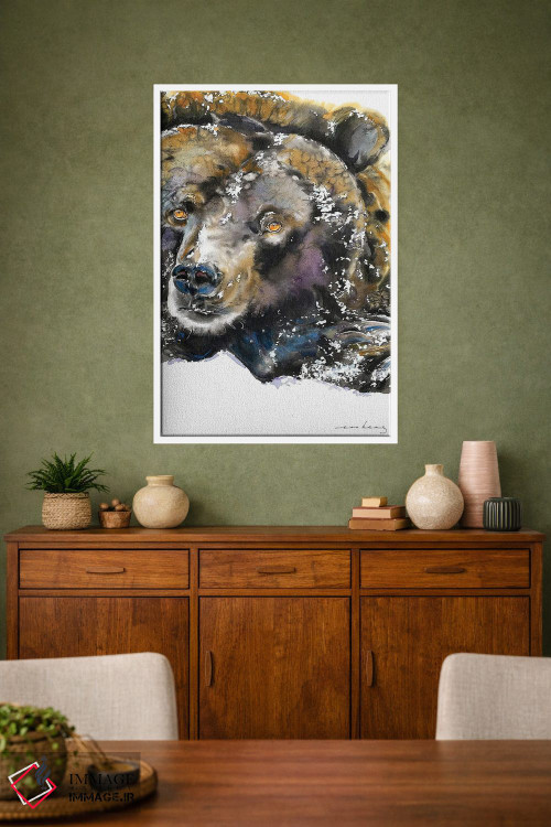 تابلو دکوراتیو خرس راحت و گرم اثر سو بنگ لیم - D1W