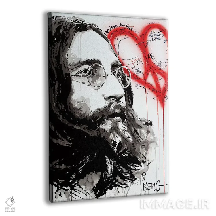 تابلو دکوراتیو جان لنون اثر سو بنگ لیم - نمای پرسپکتیو محصول