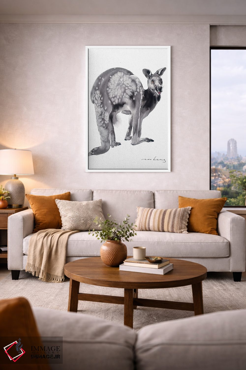 تابلو دکوراتیو کانگورو آرام اثر سو بنگ لیم - D3W
