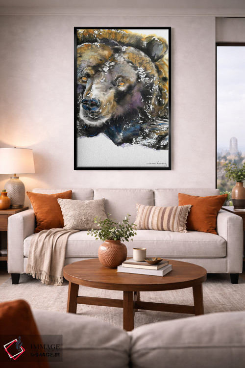 تابلو دکوراتیو خرس راحت و گرم اثر سو بنگ لیم - D3B