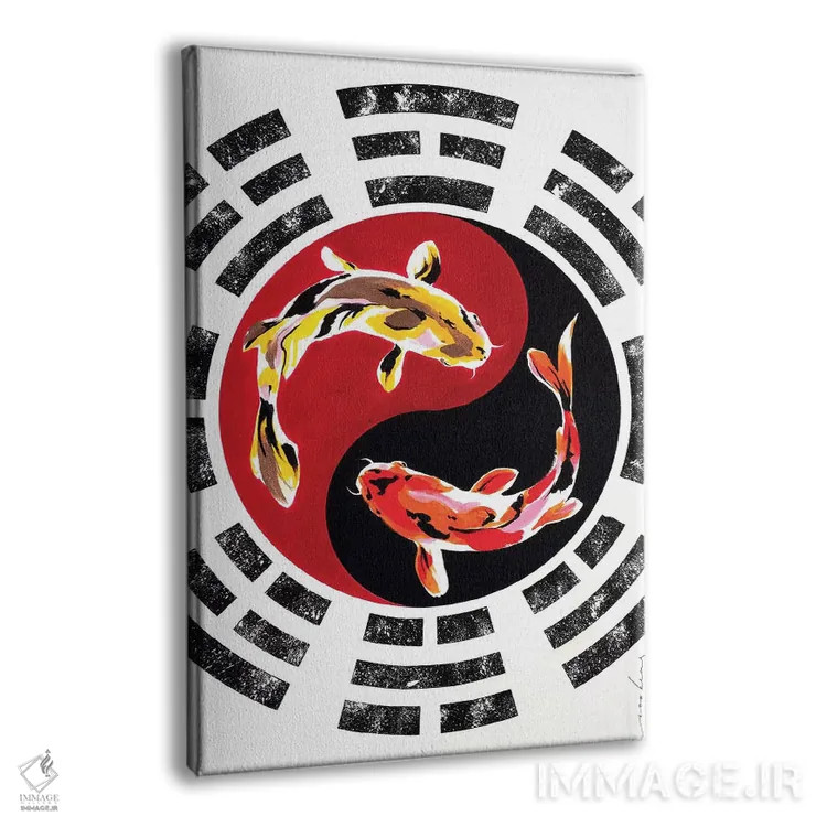 تابلو دکوراتیو ماهی کوی اثر سو بنگ لیم - نمای پرسپکتیو محصول