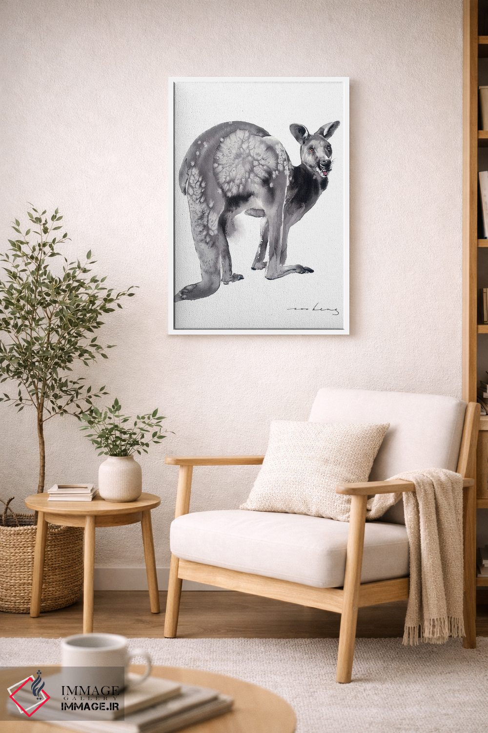 تابلو دکوراتیو کانگورو آرام اثر سو بنگ لیم - D5W