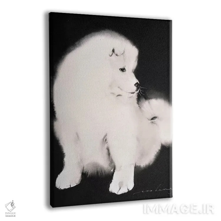 تابلو دکوراتیو توله سگ ساموید اثر سو بنگ لیم - نمای پرسپکتیو محصول