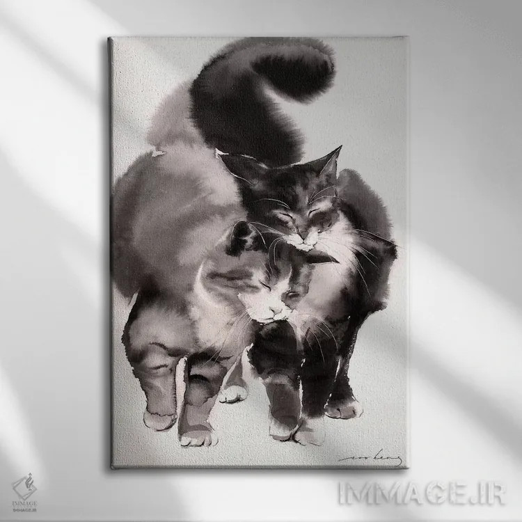 تابلو دکوراتیو همزادها اثر سو بنگ لیم - نمای روبهرو روی دیوار