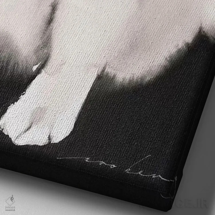 تابلو دکوراتیو توله سگ ساموید اثر سو بنگ لیم - نمای نزدیک بافت بوم