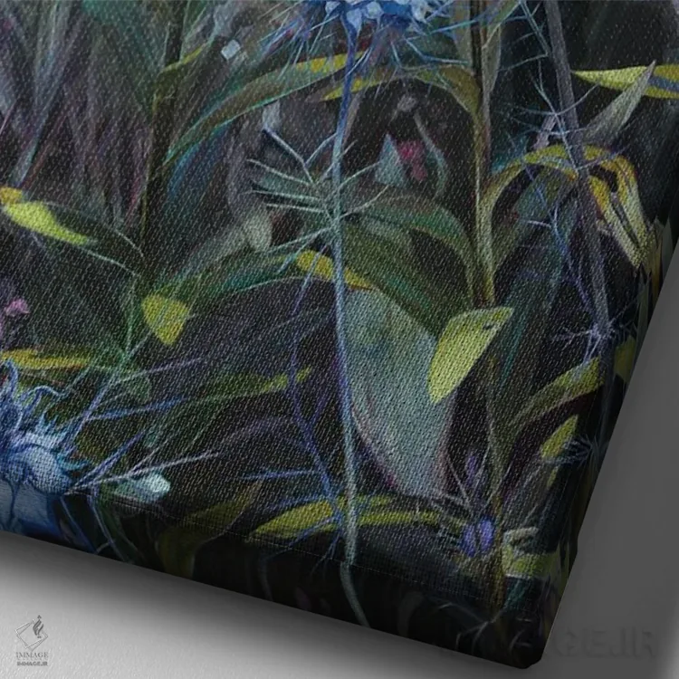 تابلو دکوراتیو لحظه ای کوتاه از زمان اثر لیوبا برکنر - نمای نزدیک بافت بوم