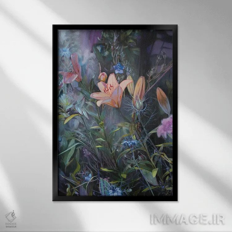 تابلو دکوراتیو لحظه ای کوتاه از زمان اثر لیوبا برکنر - نمای قابدار مشکی