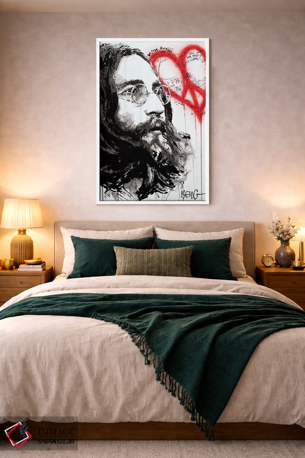 تابلو دکوراتیو جان لنون اثر سو بنگ لیم - D2W