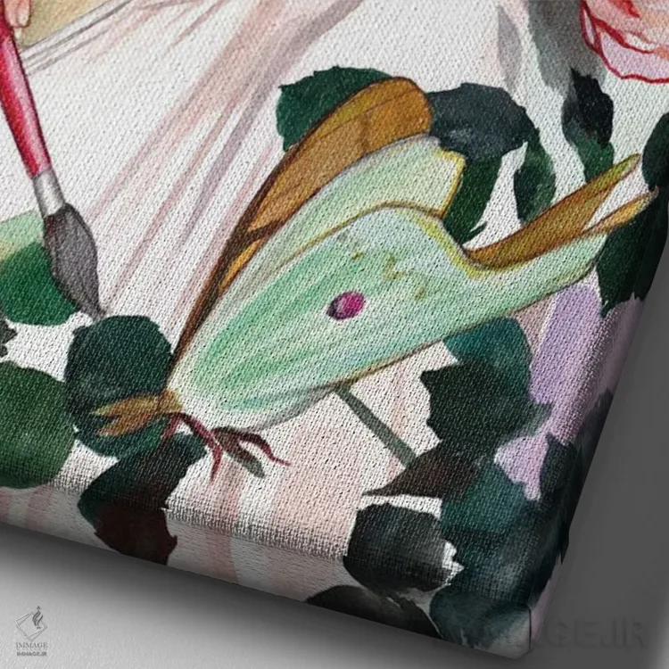 تابلو دکوراتیو دنیایت را رنگ کن اثر لیوبا برکنر - نمای نزدیک بافت بوم