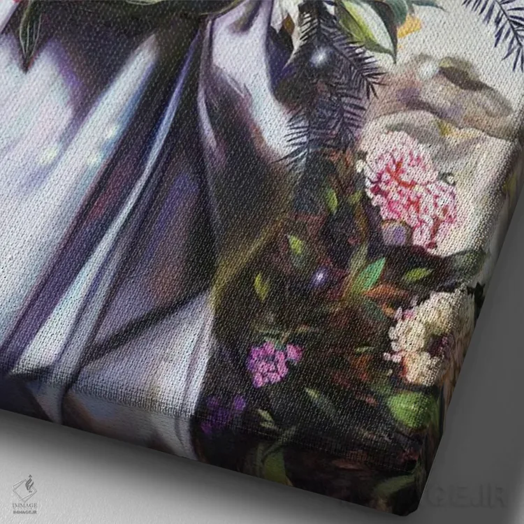 تابلو دکوراتیو ظرفیت اثر لیوبا برکنر - نمای نزدیک بافت بوم