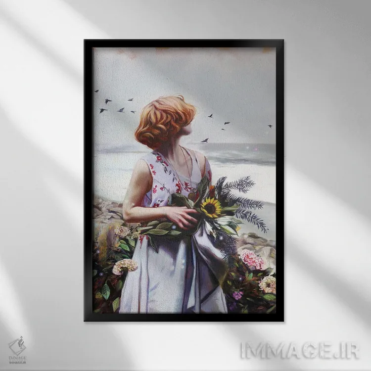 تابلو دکوراتیو ظرفیت اثر لیوبا برکنر - نمای قابدار مشکی