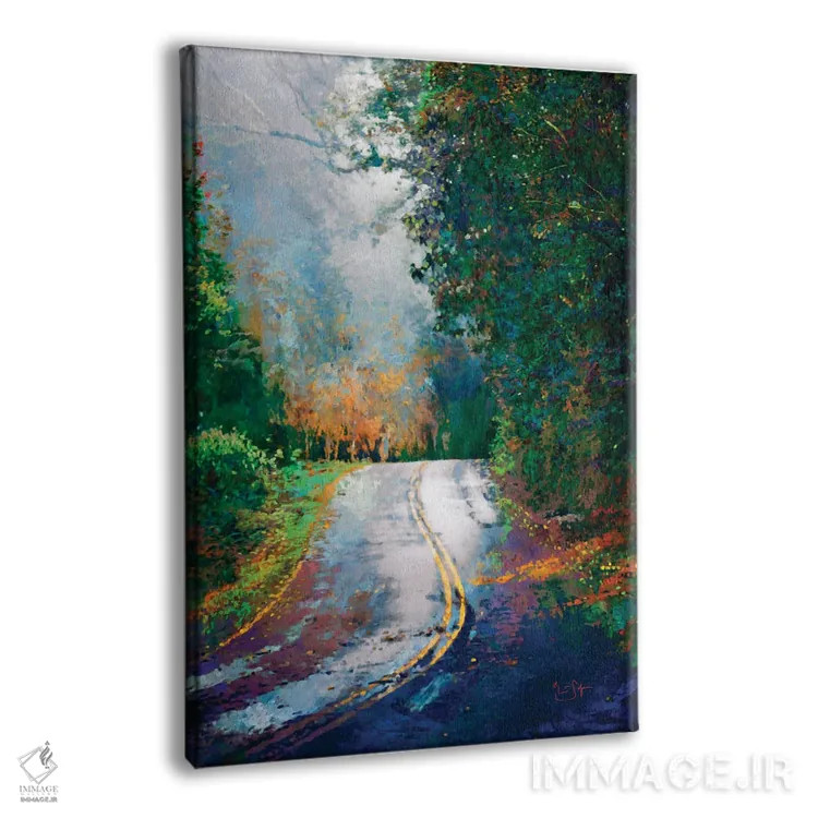 تابلو دکوراتیو پیچ جاده اثر لیزا رابینسون - نمای پرسپکتیو محصول