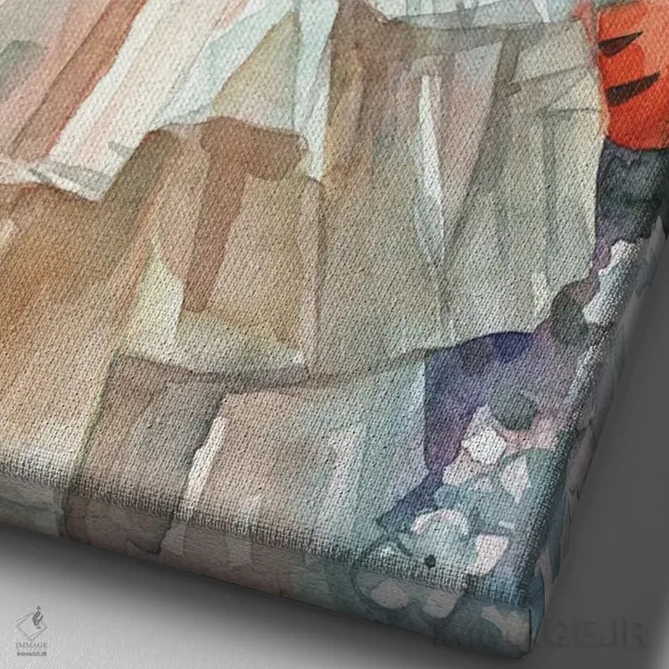 تابلو دکوراتیو جزبل اثر لیوبا برکنر - نمای نزدیک بافت بوم