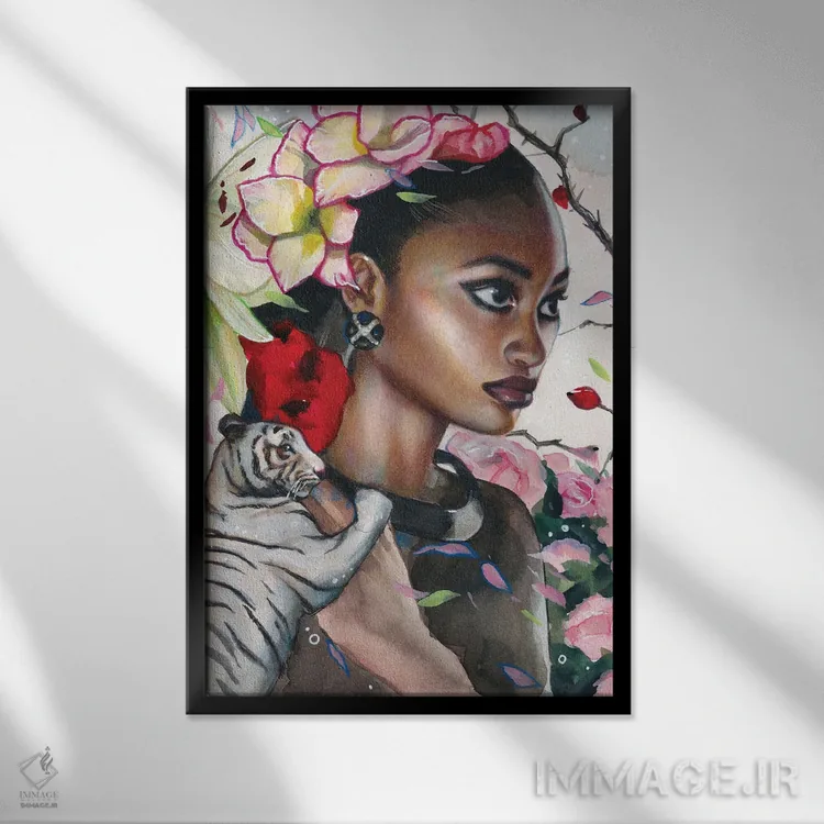 تابلو دکوراتیو ما در زمستان رویا می بینیم یک اثر لیوبا برکنر - نمای قابدار مشکی