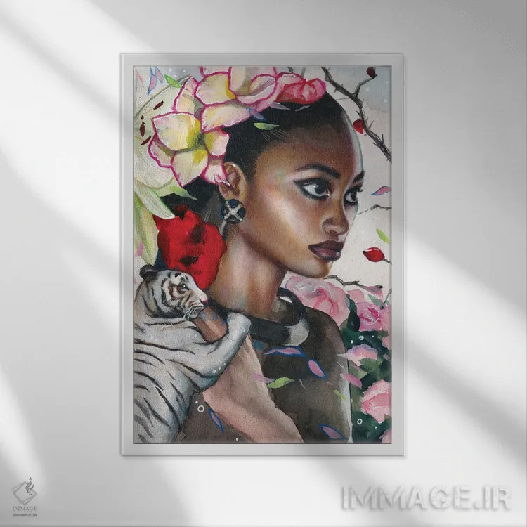 تابلو دکوراتیو ما در زمستان رویا می بینیم یک اثر لیوبا برکنر - نمای قابدار سفید