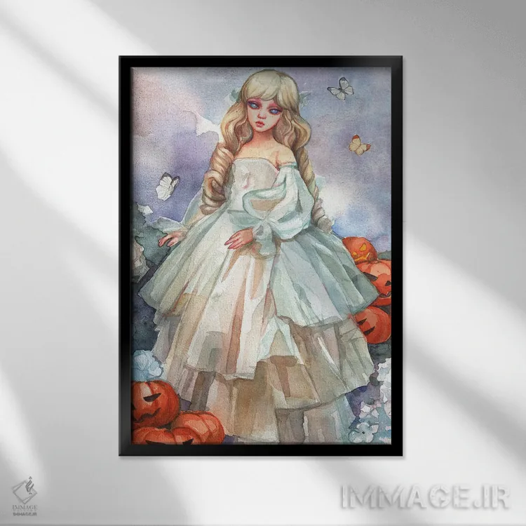 تابلو دکوراتیو جزبل اثر لیوبا برکنر - نمای قابدار مشکی