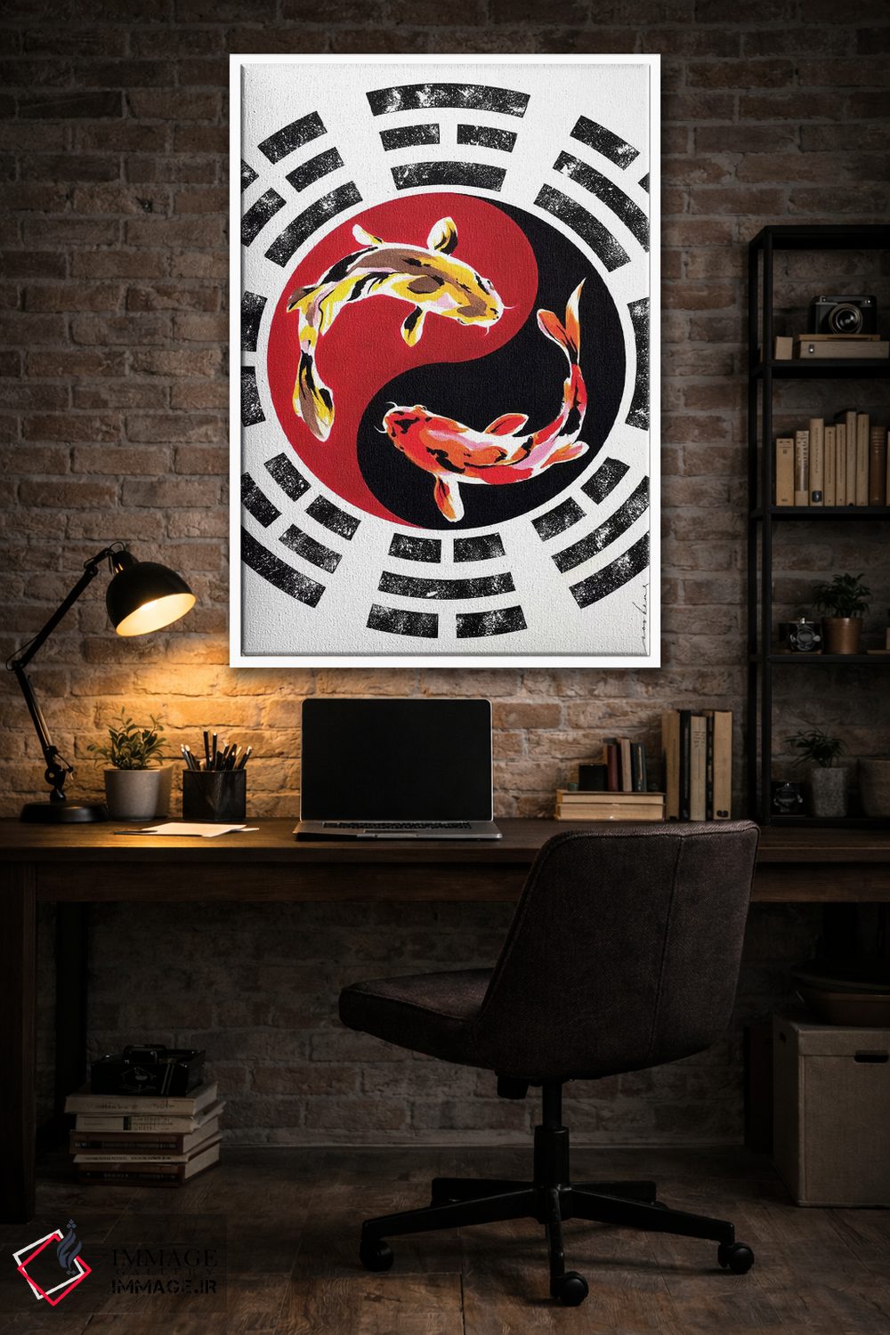 تابلو دکوراتیو ماهی کوی اثر سو بنگ لیم - D2W