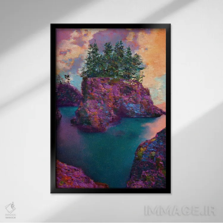 تابلو دکوراتیو پارک ایالتی بوردمن اثر لیزا رابینسون - نمای قابدار مشکی