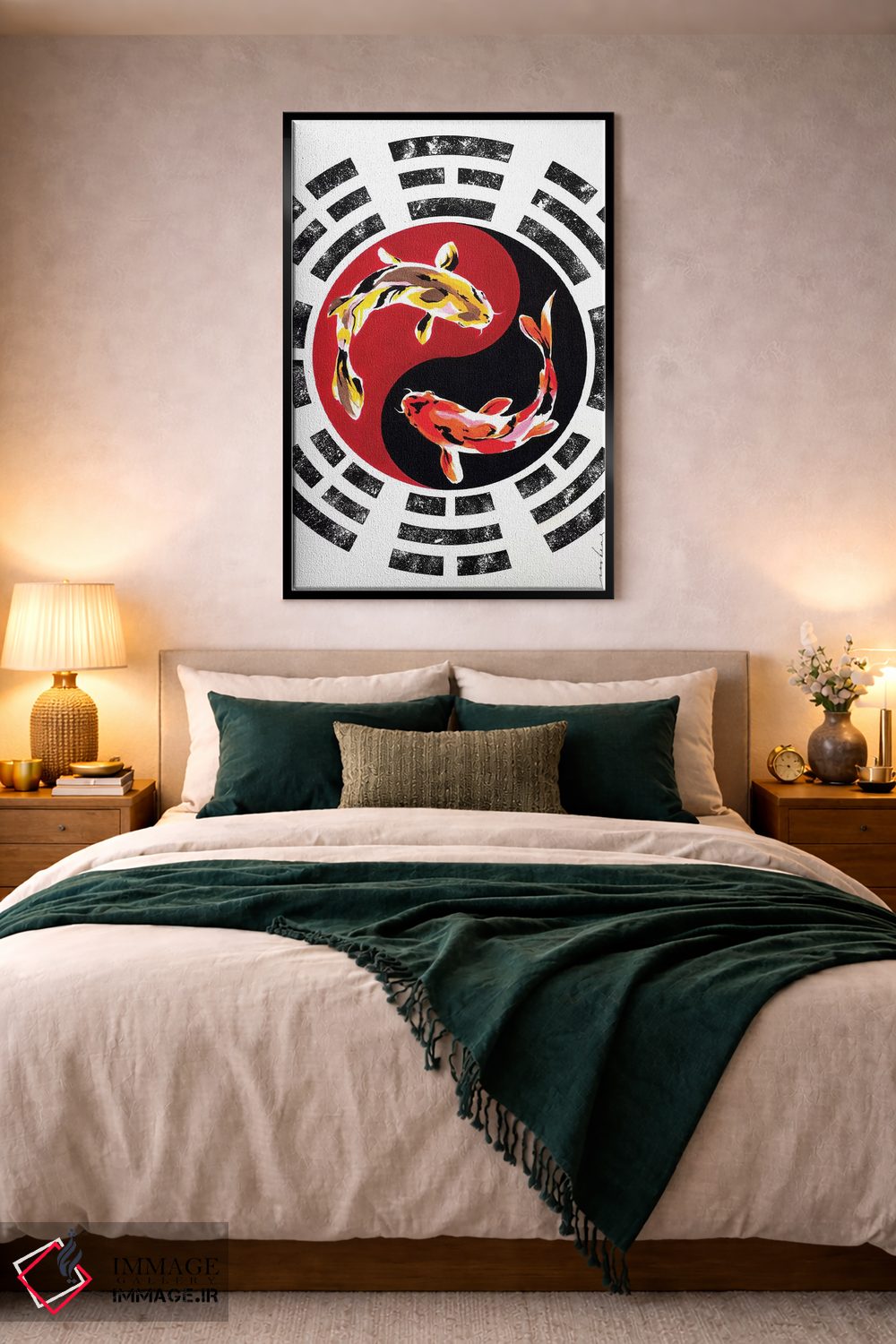 تابلو دکوراتیو ماهی کوی اثر سو بنگ لیم - D4B