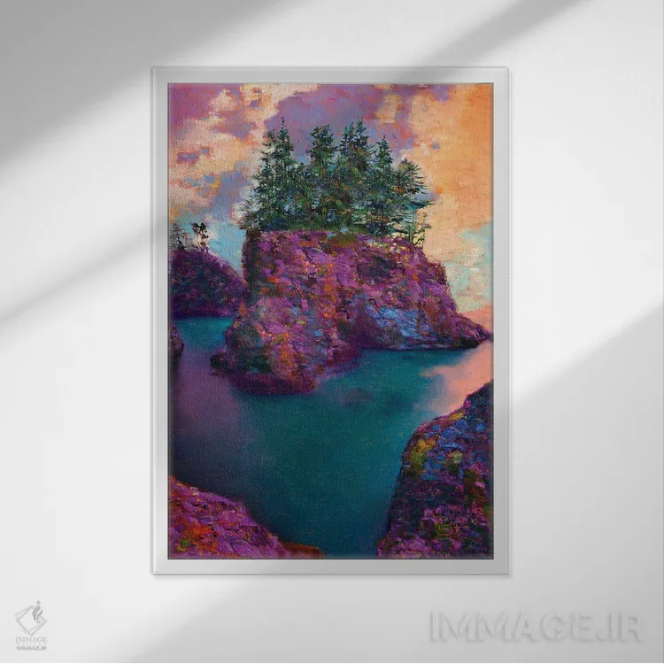 تابلو دکوراتیو پارک ایالتی بوردمن اثر لیزا رابینسون - نمای قابدار سفید