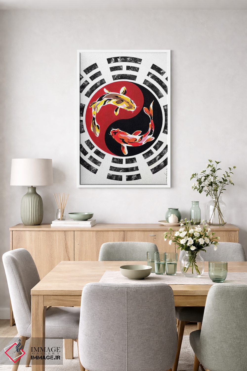 تابلو دکوراتیو ماهی کوی اثر سو بنگ لیم - D6W