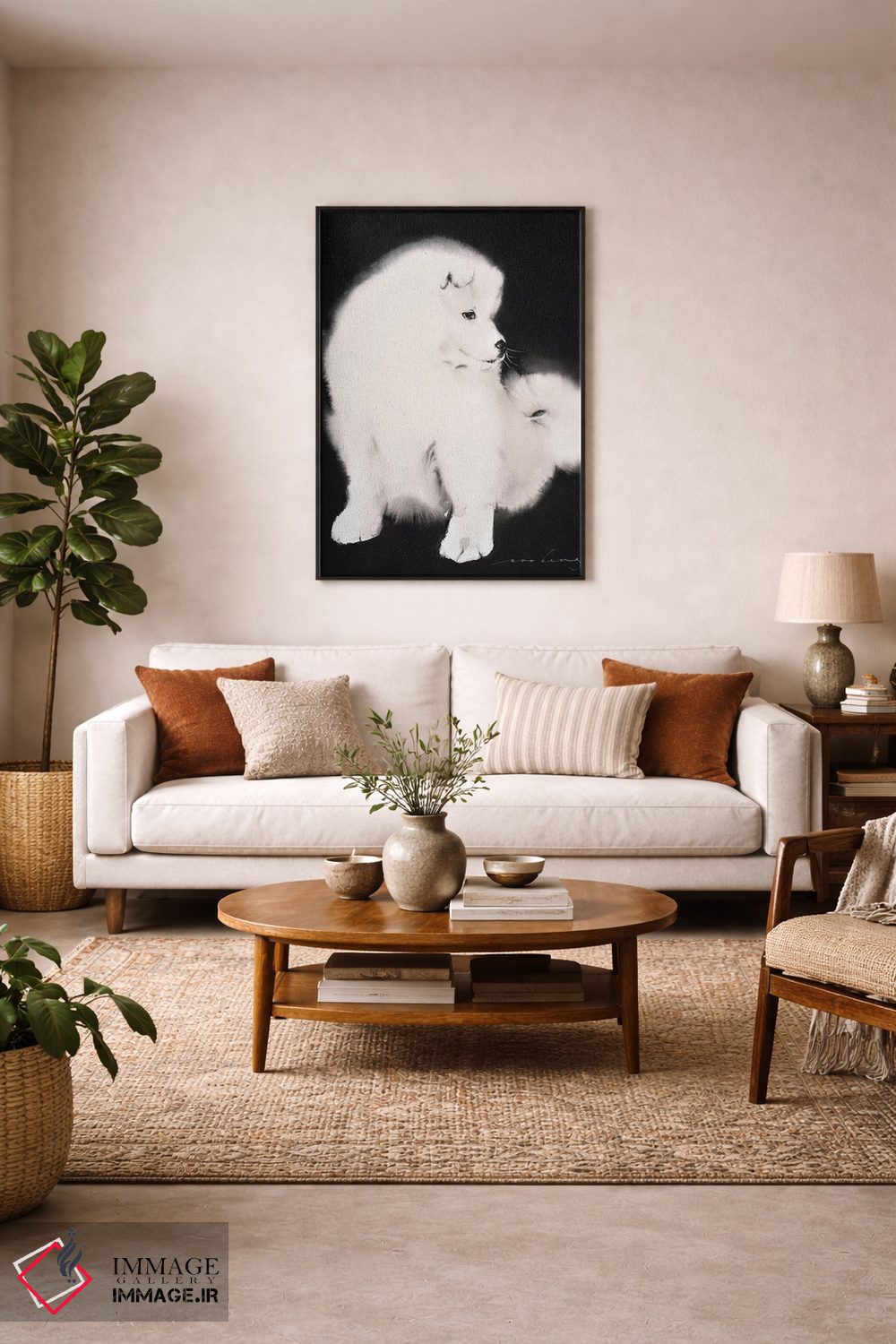 تابلو دکوراتیو توله سگ ساموید اثر سو بنگ لیم - D3B