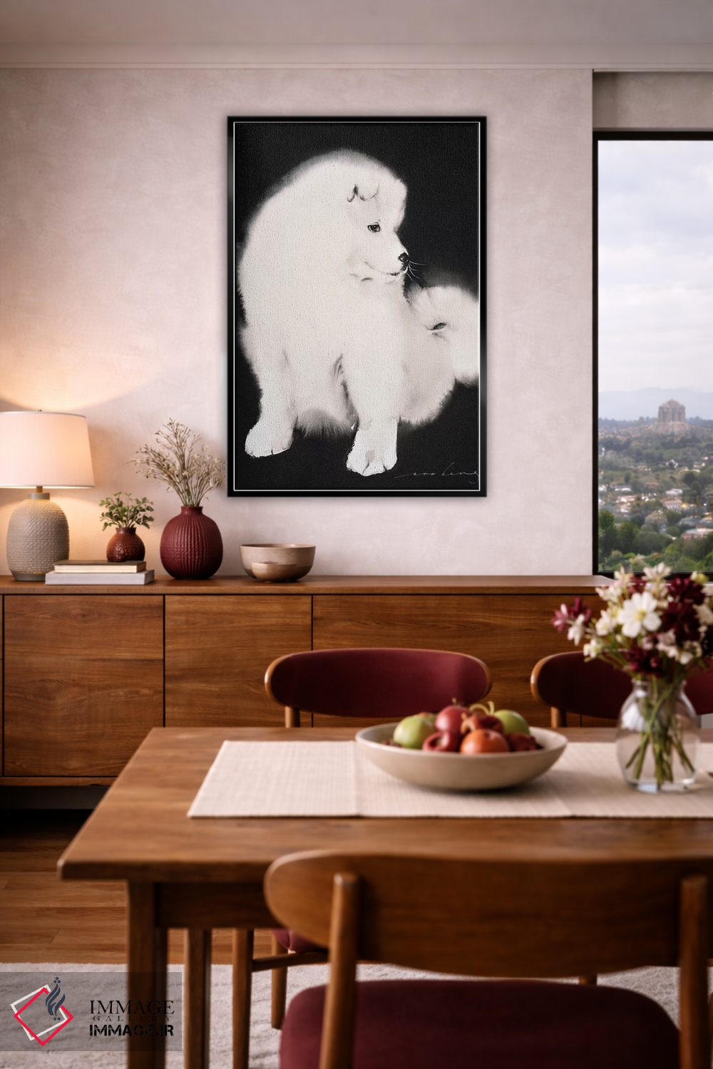 تابلو دکوراتیو توله سگ ساموید اثر سو بنگ لیم - D4B