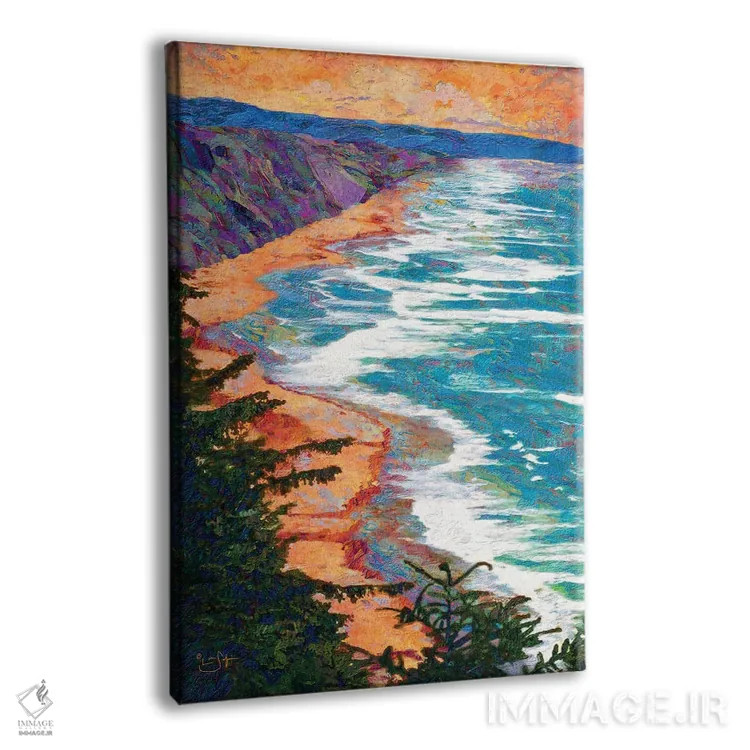 تابلو دکوراتیو خط ساحلی اثر لیزا رابینسون - نمای پرسپکتیو محصول