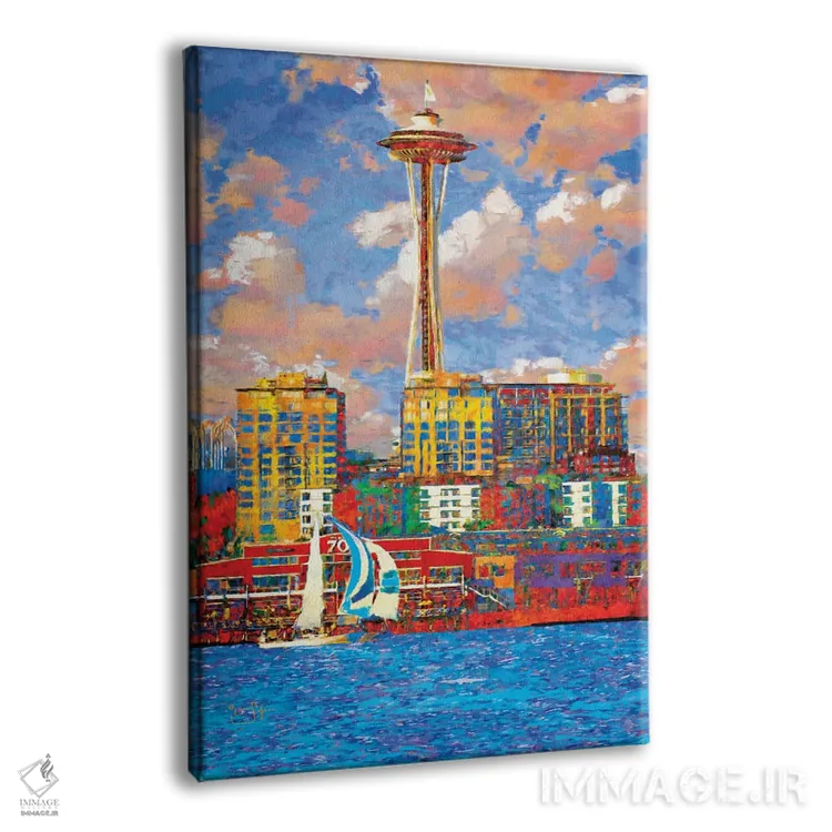 تابلو دکوراتیو سیاتل آفتابی اثر لیزا رابینسون - نمای پرسپکتیو محصول